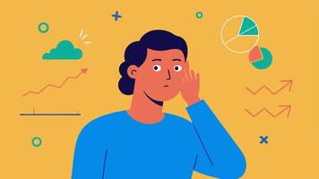 Floating Formulas An individual looking perplexed with one eyebrow raised and a finger on their temple. They are surrounded by floating mathematical formulas and graphs depicted in. vector