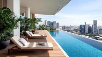 The infinity pool at the marina bay sands photo