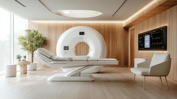 A modern room with a mri machine photo