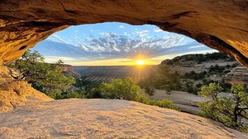 Sunrise over the canyon at grand canyon national park photo