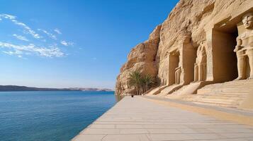 The temple of abu simbel in aswan, egypt photo