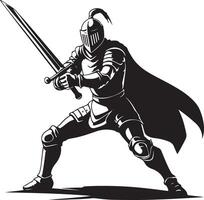 knight with sword vector