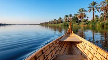 A boat on the nile river in egypt photo
