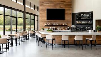The bar at the new winery at the winery at the winery photo