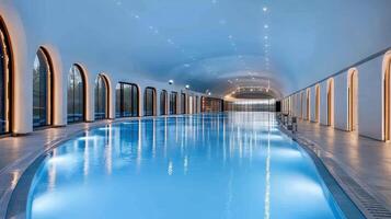 The indoor swimming pool at the hotel photo