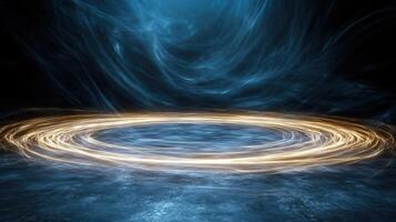 An abstract image of a circular light ring photo