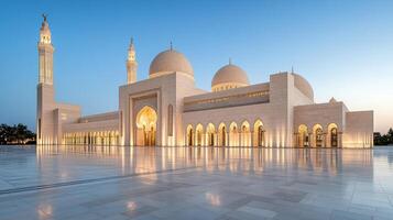 The sheikh zayed grand mosque in abu dhabi photo