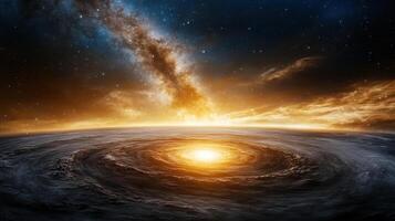 An image of a black hole in space photo