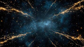 A star field with many bright lights photo