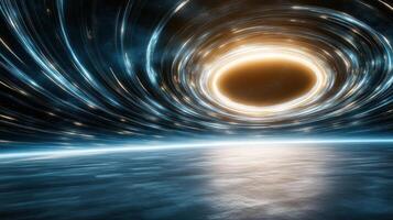 An abstract image of a black hole in space photo