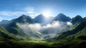 A beautiful mountain landscape photo