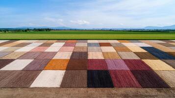 A field of different colored squares photo