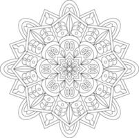 Star Bloom Mandala for Relaxation and Decorative Use vector