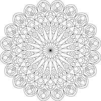 Intricate Geometric Mandala for Coloring and Design vector