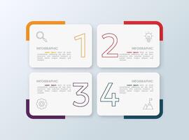 Infographic design template with numbers and icons vector