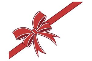 modern Gift Certificate with Red Bow Ribbon Versatile Voucher Design vector
