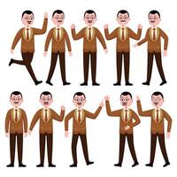Man Teacher Characters Expression vector