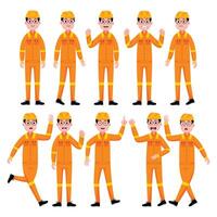 Man Engineer Student Characters Expression vector