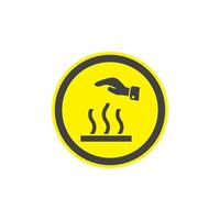 illustration of a warning of temperature or hot surfaces do not touch. vector