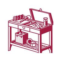 Garage instruments, tools for carpentry works vector