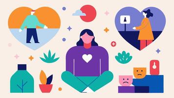 Each illustration can convey the various aspects of breaking free from unhealthy relationship patterns and embracing independence and selfgrowth.. vector
