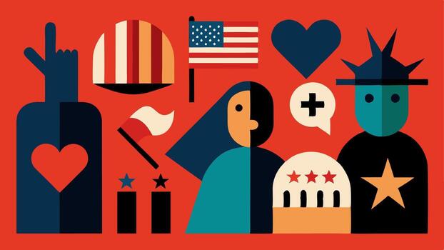 These s can visually convey the complex themes surrounding antiimmigrant sentiment and the rise of nationalism.. vector