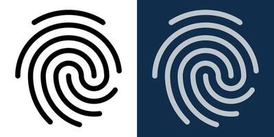 Fingerprint icon. Editable Stroke. Biometric security ID icon for personal authentication, user recognition, privacy access system, digital protection interface design. Minimalist fingerprint symbol vector