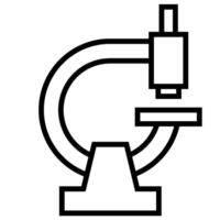 Stylized Microscope outline Icon vector