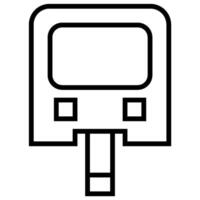 Glucometer outline icon vector