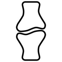 Bone outline icon vector