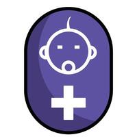 pediatric emergency icon vector