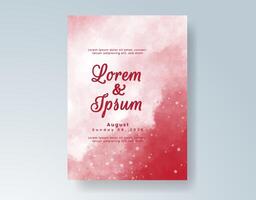 Watercolor save-the-date card with floral design vector