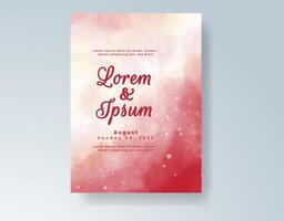 Romantic garden watercolor invitation with elegant script vector