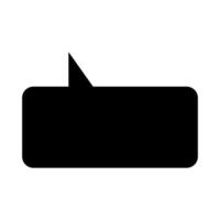 Text bubble Icon . Flat Color Design. vector