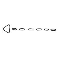Arrow icon. Outline illustration of arrow icon for web vector