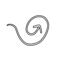 Spiral icon. Simple element illustration. Swirl symbol design template. Can be used for web and mobile vector