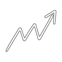 illustration of graph and arrow sign. Collection of graph and stock icon for stock. vector