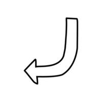 arrow icon over white background, line style, illustration block style vector