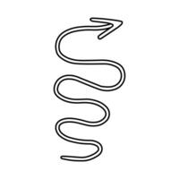 Spiral icon. Simple illustration of spiral icon for web. Arrow icon . vector