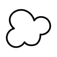 Clouds Icon . Outline Clouds Sign. Isolated Contour Symbol Illustration vector