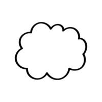 clouds frame line style icon design, Message discussion conversation talk and technology illustration vector