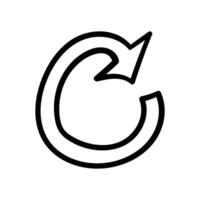 Reload icon . A thin line sign. Isolated contour symbol illustration vector