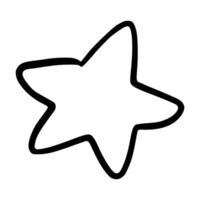 Star Shaped Icon. Editable Bold Outline With Color Fill Design. Illustration. vector