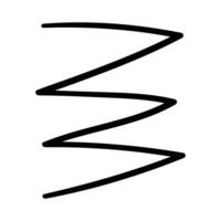 Zig zag line art icon for apps and websites. vector