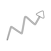 Growth chart icon. Trendy flat style for graphic design, web-site. vector