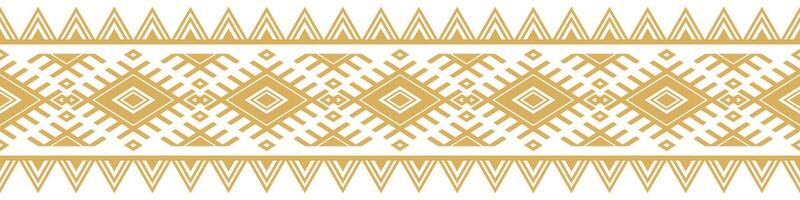 Retro Aztec Stripe Border with Geometric Tribal Ethnic Design Style. vector