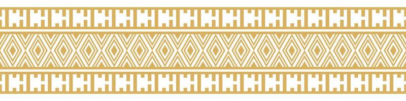 Classic Border Design with Tribal Aztec Stripe in Ethnic Geometric Style. vector