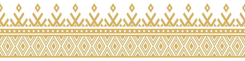Aztec Ethnic Design with Retro Stripe and Geometric Tribal Border. vector