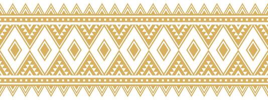 Retro Ethnic Aztec Stripe Pattern with Geometric Tribal Border Design. vector