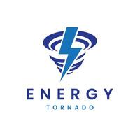 Tornado or Storm with Thunderbolt Energy Lightning Symbol can be used for Energy vector